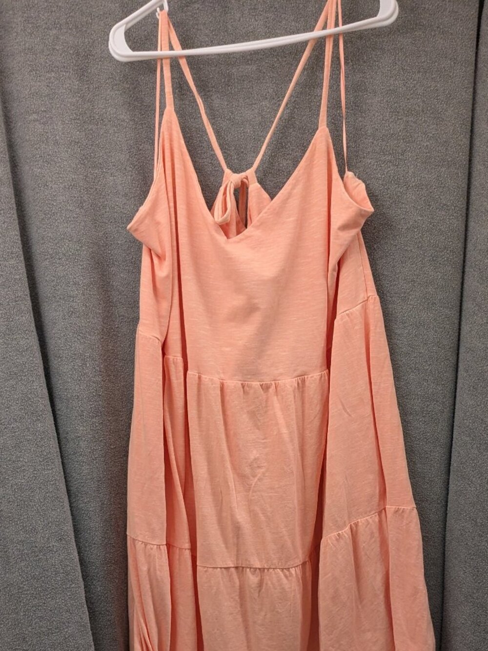 NWT! Plus Size 4x Peach Summer Flowy Dress 58" Chest  POCKETS!